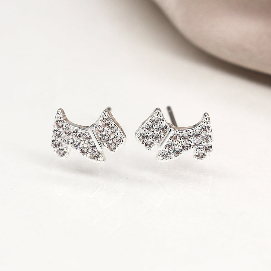 Faux Gold and Silver Plated Dogs and Paws Triple Earring Set