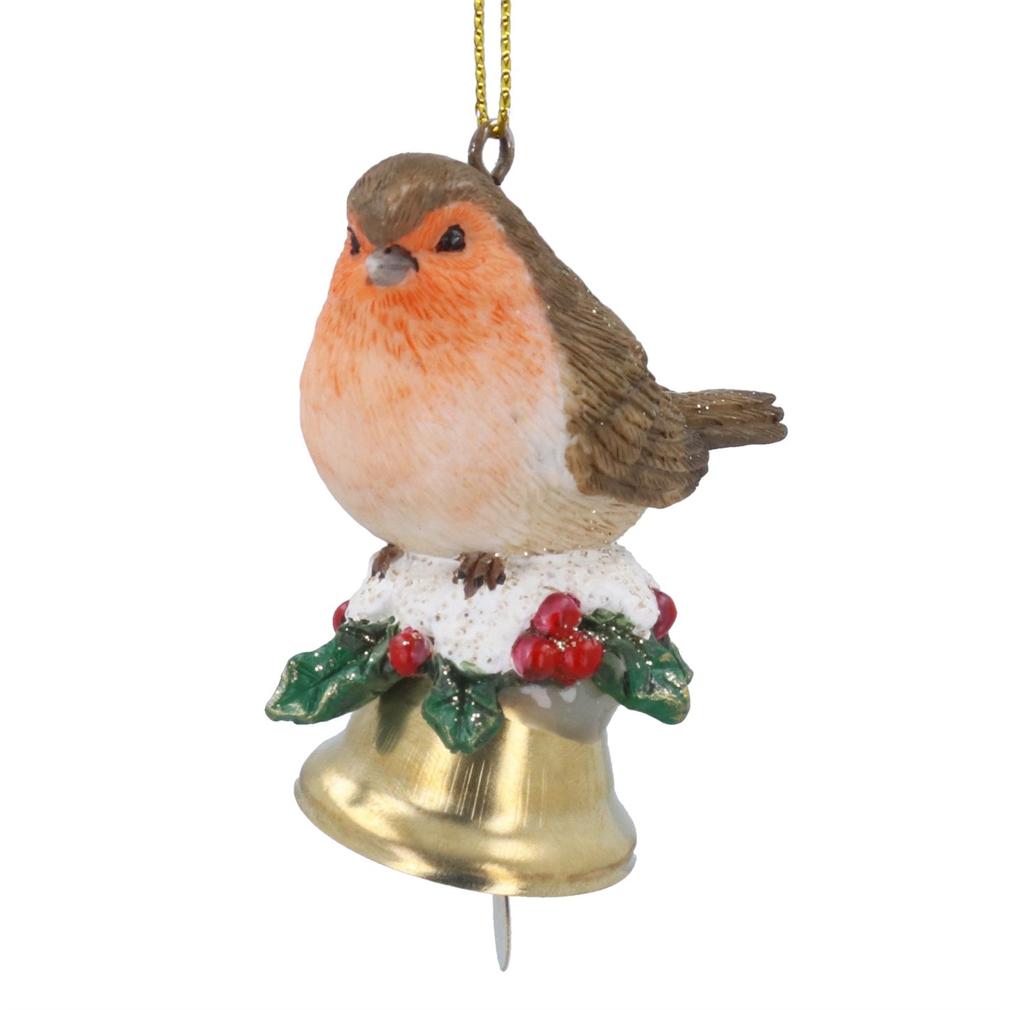 Robin on Bell Decoration