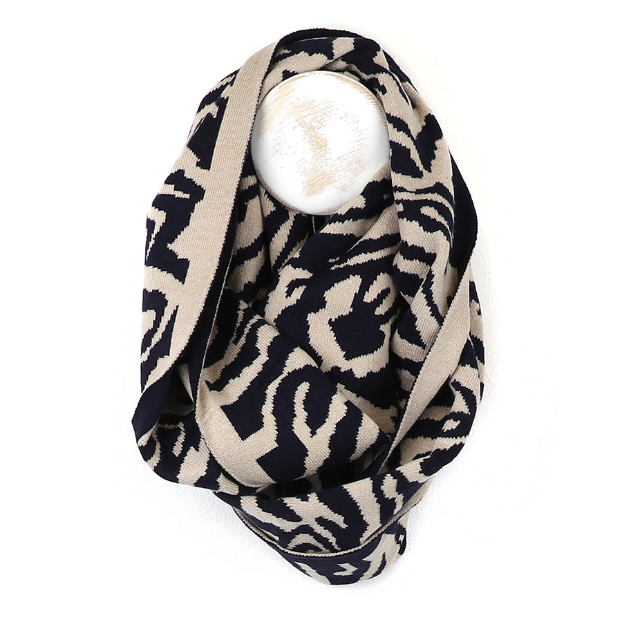 Fine Knit Animal Stripe Snood, various colours