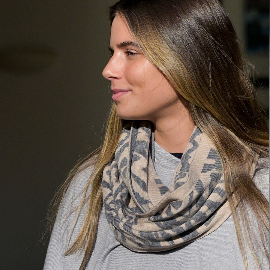 Fine Knit Animal Stripe Snood, various colours
