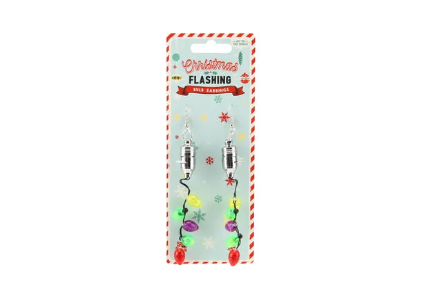Novelty Flashing Light Bulb Earrings