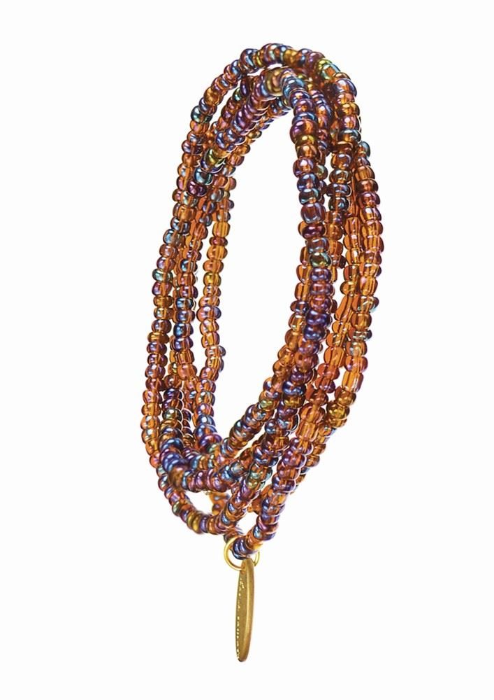 5 Seed Bead Strands Bracelet - 3 colours available