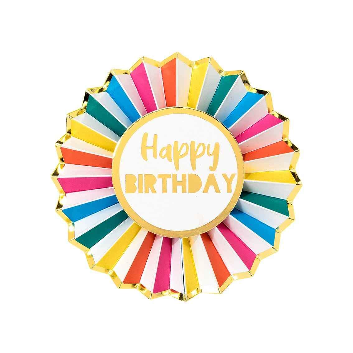 Rainbow Bright Birthday Badge