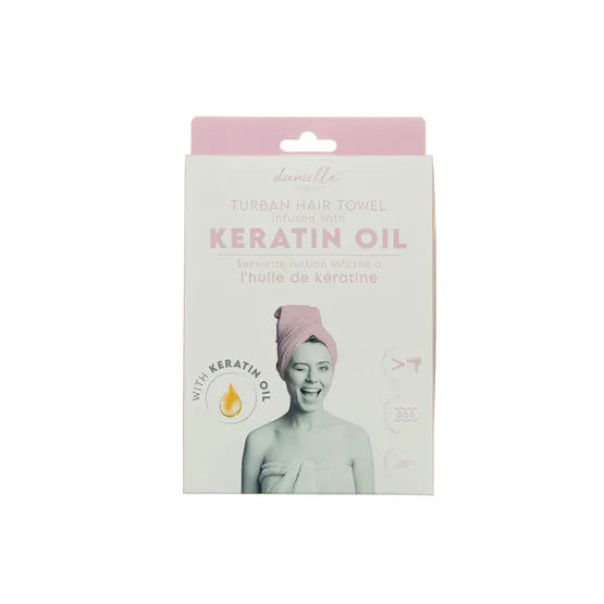 Turban Hair Towel infused with Argan/Keratin Oil