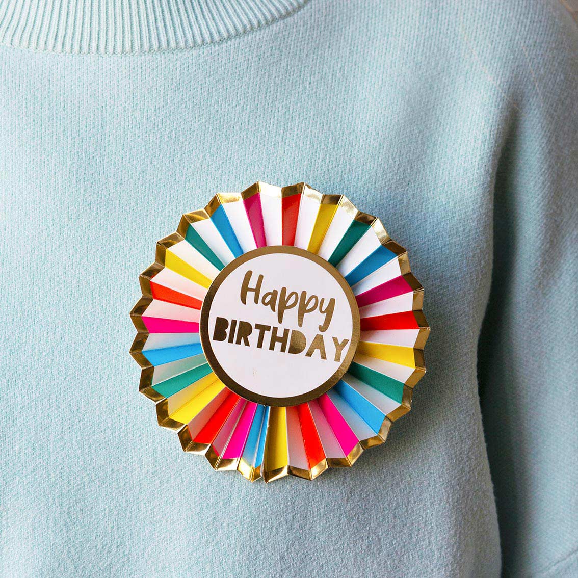Rainbow Bright Birthday Badge