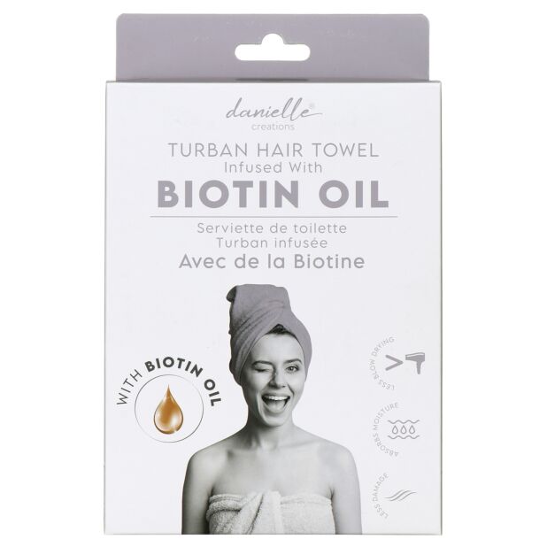 Turban Hair Towel infused with Argan/Keratin Oil