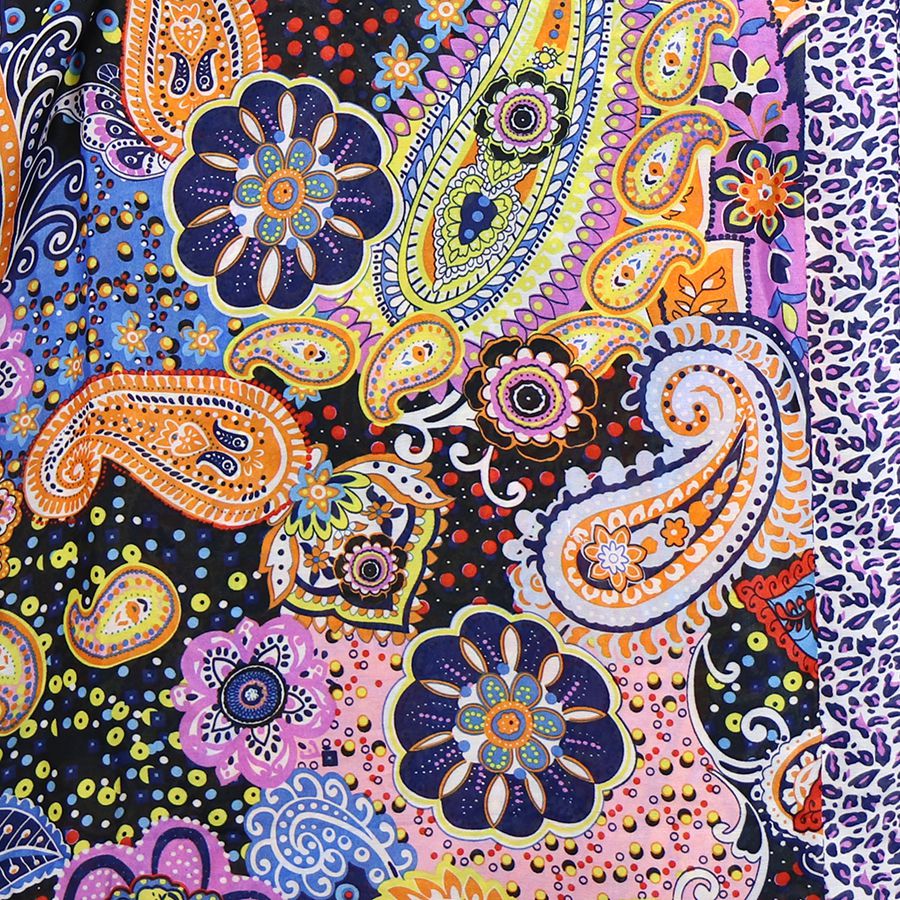 Paisley Design silk feel scarf