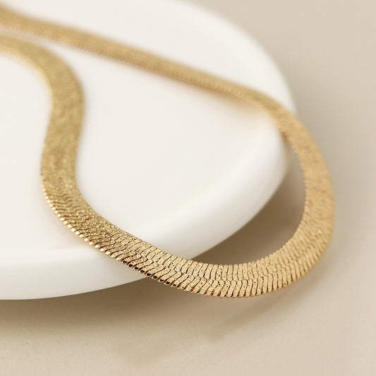 Liquid Chain Necklace, Silver or Gold