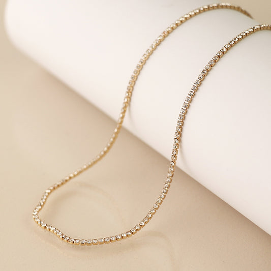 Fine Chain Crystal Necklace