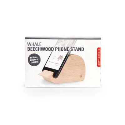 Whale Beechwood Phone Stand