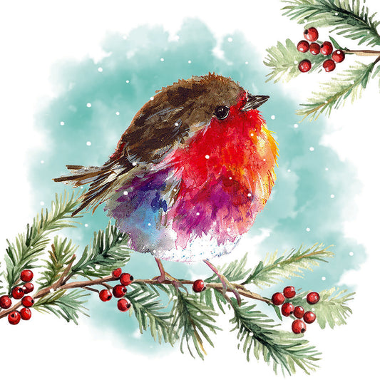 Perching Fluffy Christmas Cards