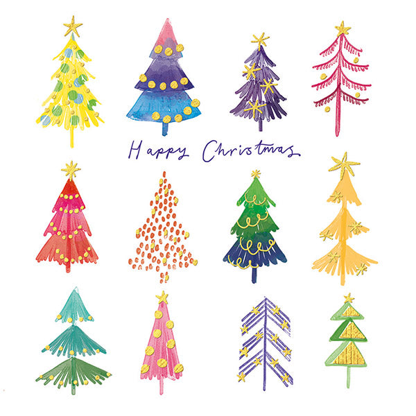 Rainbow Trees Christmas Cards
