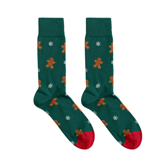 Oli Olsen Men's Christmas Gingerbread Socks