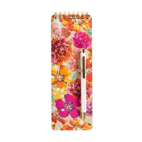 Floral Notebook and Ball-point Pen