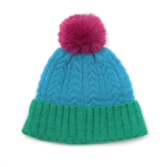 Cable Knit Bobble Hat