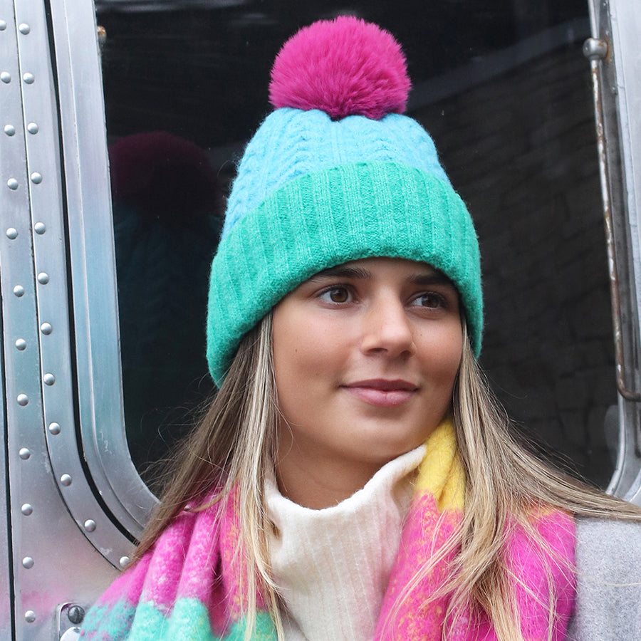 Cable Knit Bobble Hat
