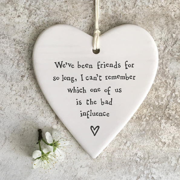 Porcelain hanging heart (various)