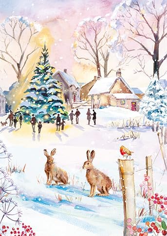 Ling Design - 24 Christmas Cards, Snowy Christmas