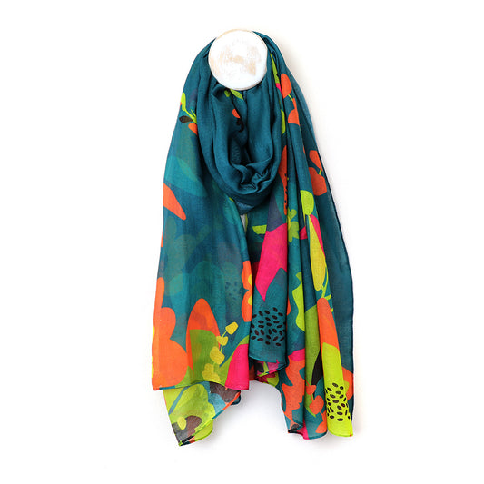 Recycled Tropical Print Scarf