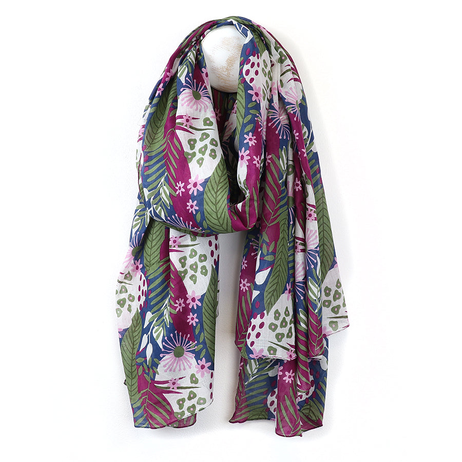 Organic Cotton Botanical Print Scarf