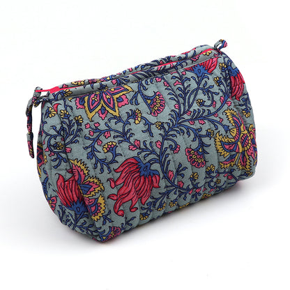 Dusky Blue/Pink Make-up Bag