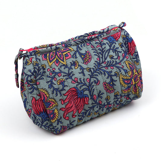 Dusky Blue/Pink Make-up Bag