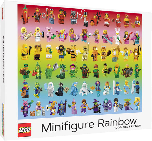 Lego Minifigure Rainbow 1000 piece puzzle