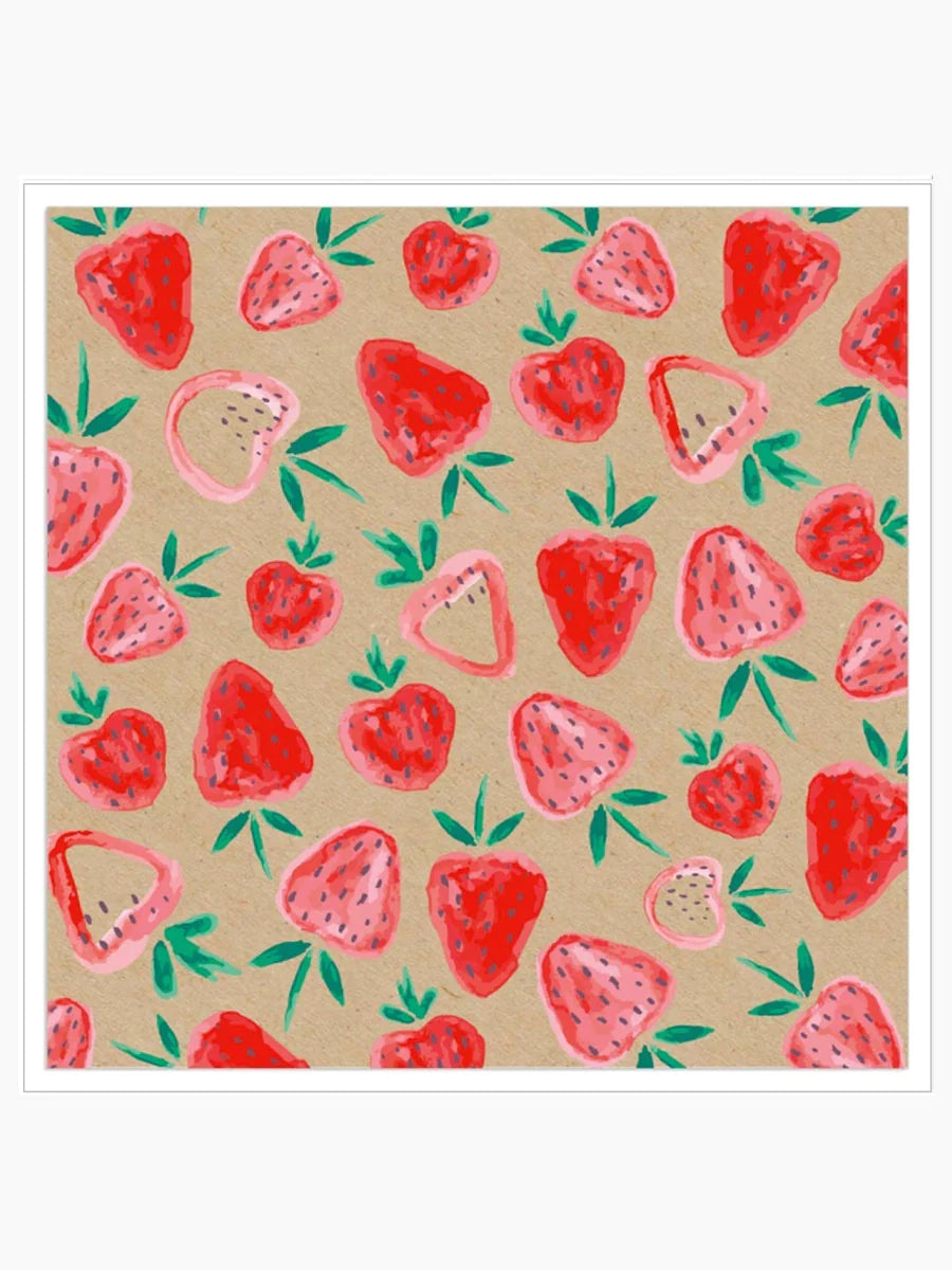 Strawberry Napkins - Natural