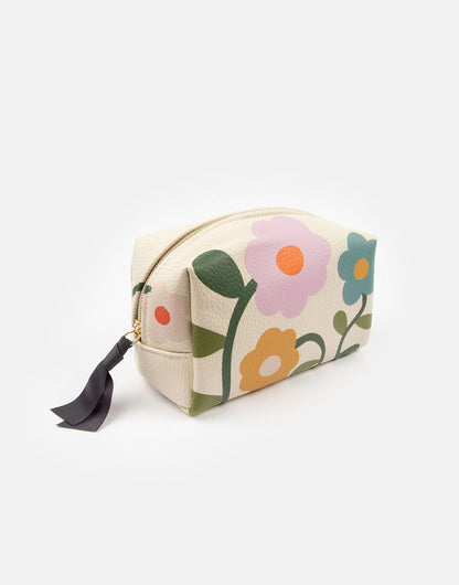 Multi Floral Cube Cosmetic Bag