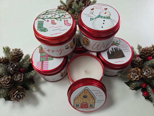 Christmas Tinned Candles