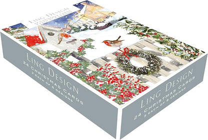 Ling Design - 24 Christmas Cards, Snowy Christmas