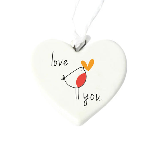 BellyButton Love You Ceramic Heart