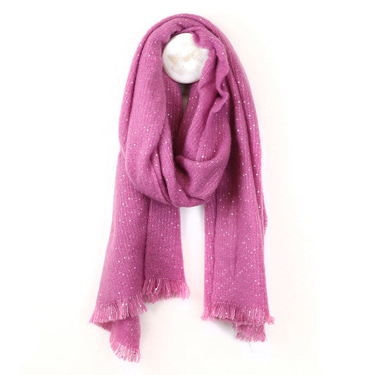 Scarf - Pink with sequin detail