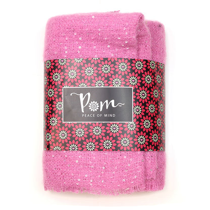 Scarf - Pink with sequin detail