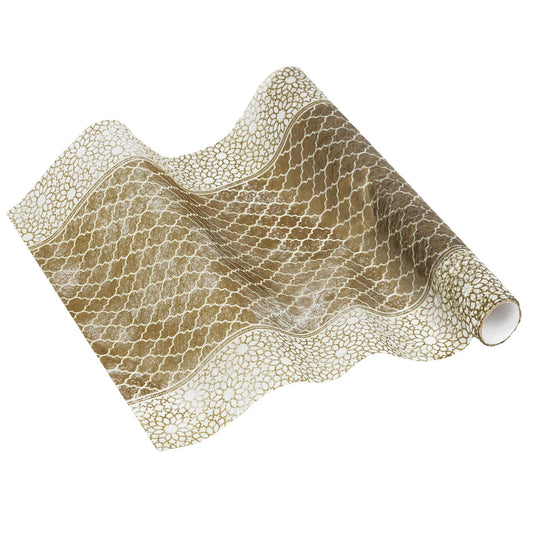 Table runner - Gold & White