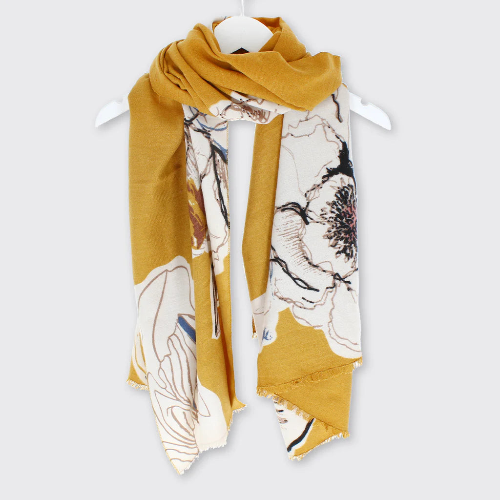 Rosie Floral Wrap Ochre