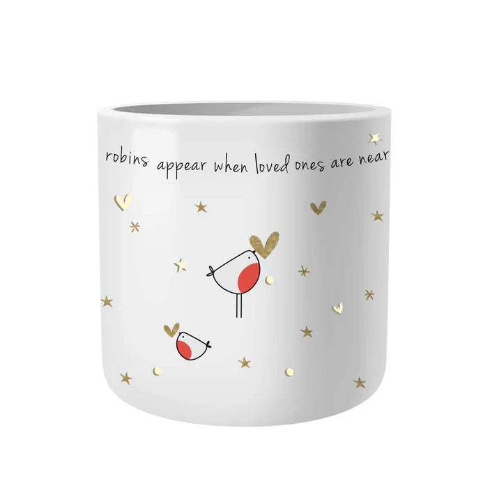 BellyButton Tealight Holder - Robins Appear When Loved Ones Are Near