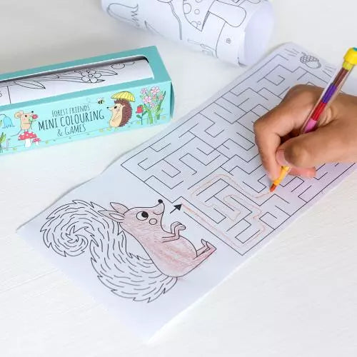 Forest Friends Mini Colouring & Games