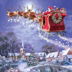 Ling Design, Large Deluxe Cards - Jolly Santas