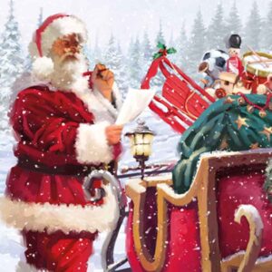 Ling Design, Large Deluxe Cards - Jolly Santas