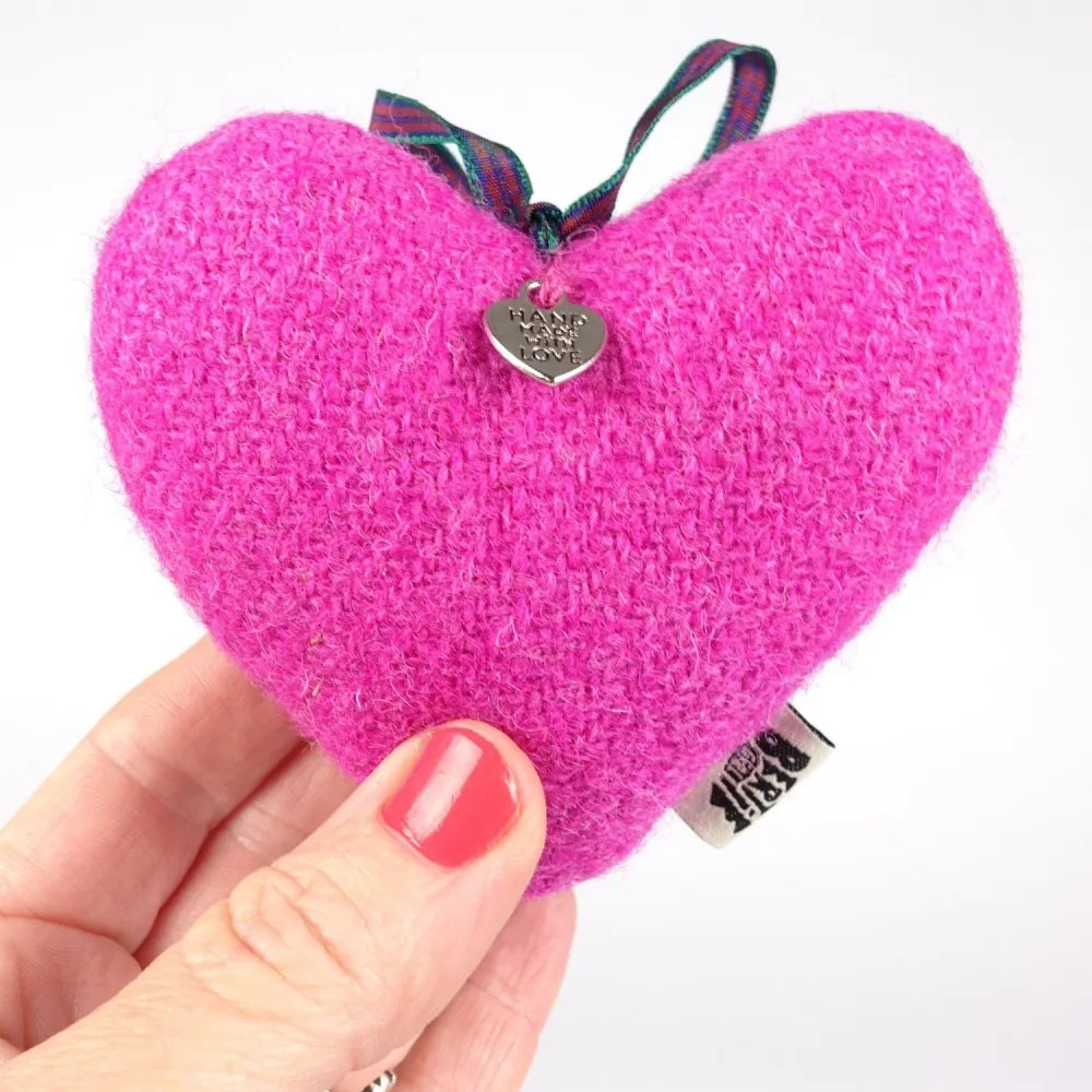 Harris Tweed Hanging Heart Decoration