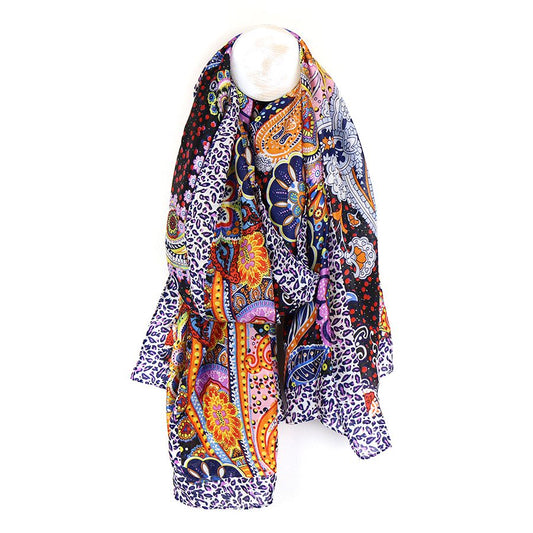 Paisley Design silk feel scarf