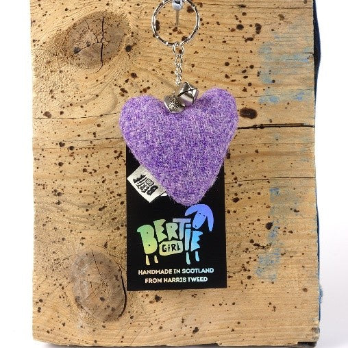 Peedie Heart Harris Tweed key-ring (assorted colours)